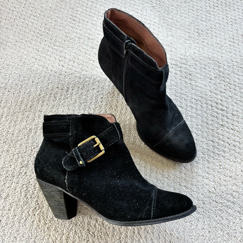 Corso Como Black Suede Ankle Boots - Picture 2 of 7